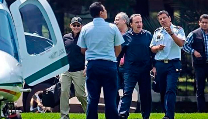 Gamboa utiliza helicóptero oficial para ir a jugar golf Gamboa utiliza helicóptero oficial para ir a jugar golf